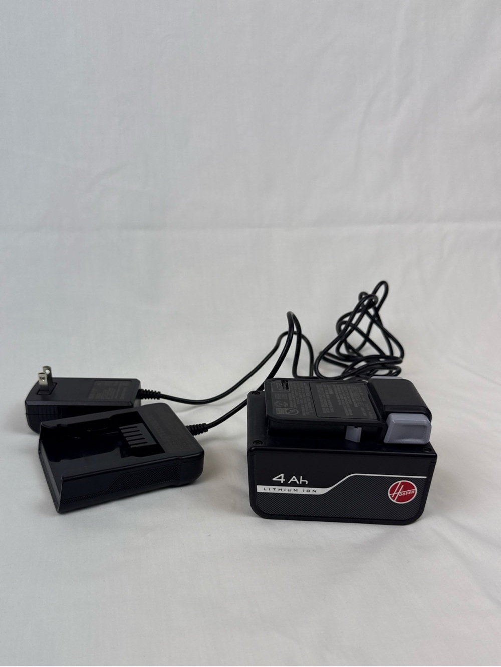 4Ah Black Lithium-Ion Battery Pack with Charger for Hoover Vacuum